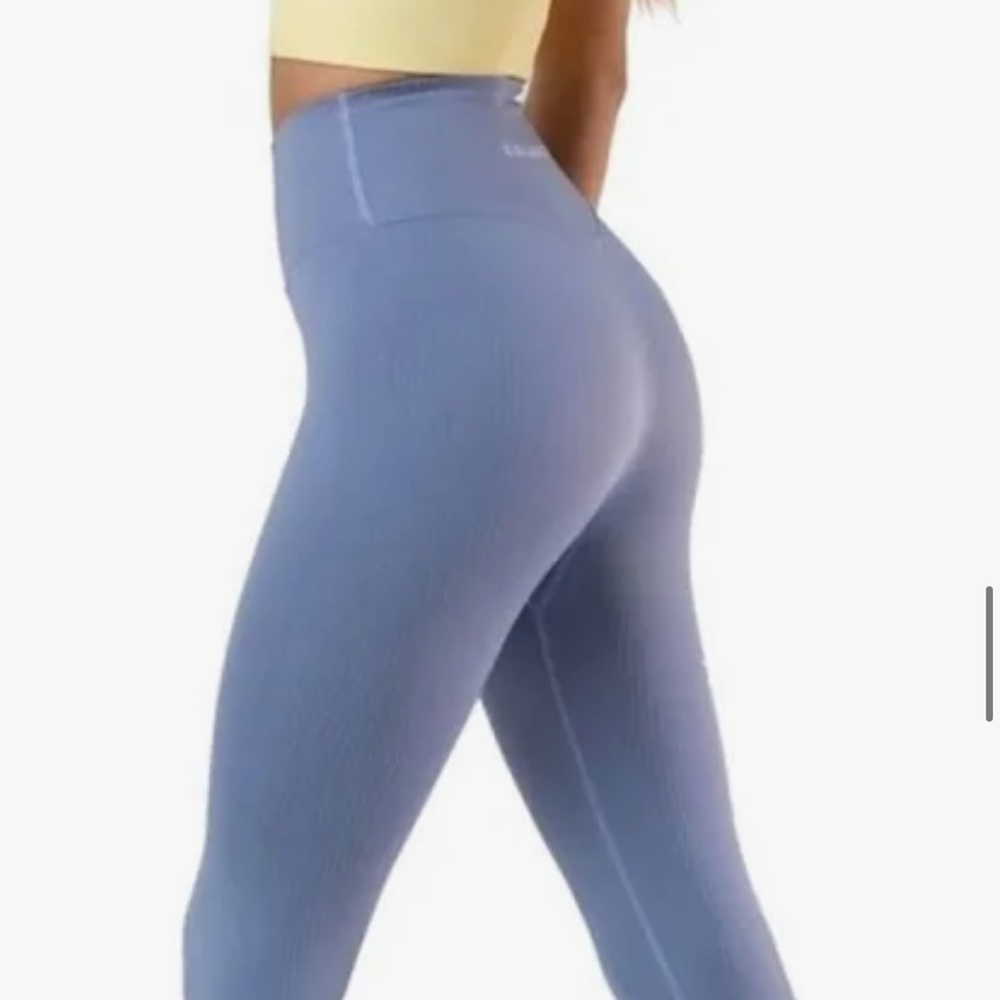 Medium Balance Athletica Linear High Rise Ribbed Leggings Purple Periwinkle